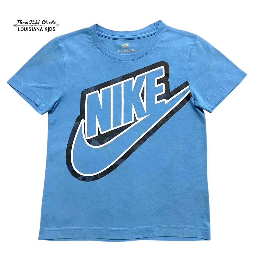Nike 7Y Blue Short Sleeve Tee with Logo